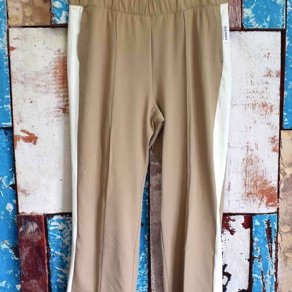 Women's Old Navy High-Waisted Brushed PowerSoft Track Pants XXLARGE Mocha Taffy